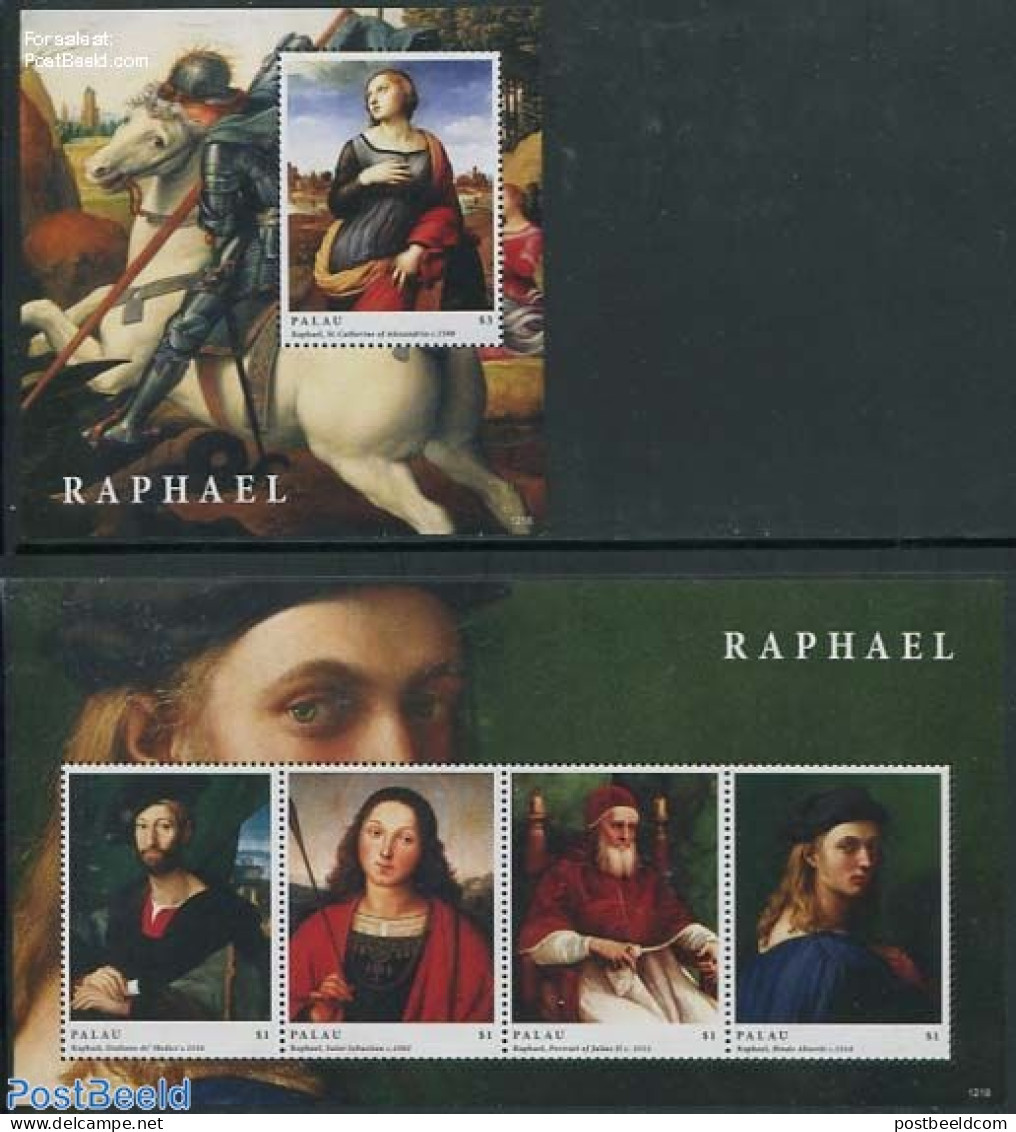 Palau 2012 Raphael Paintings 2 S/s, Mint NH, Art - Paintings - Raphael - Autres & Non Classés