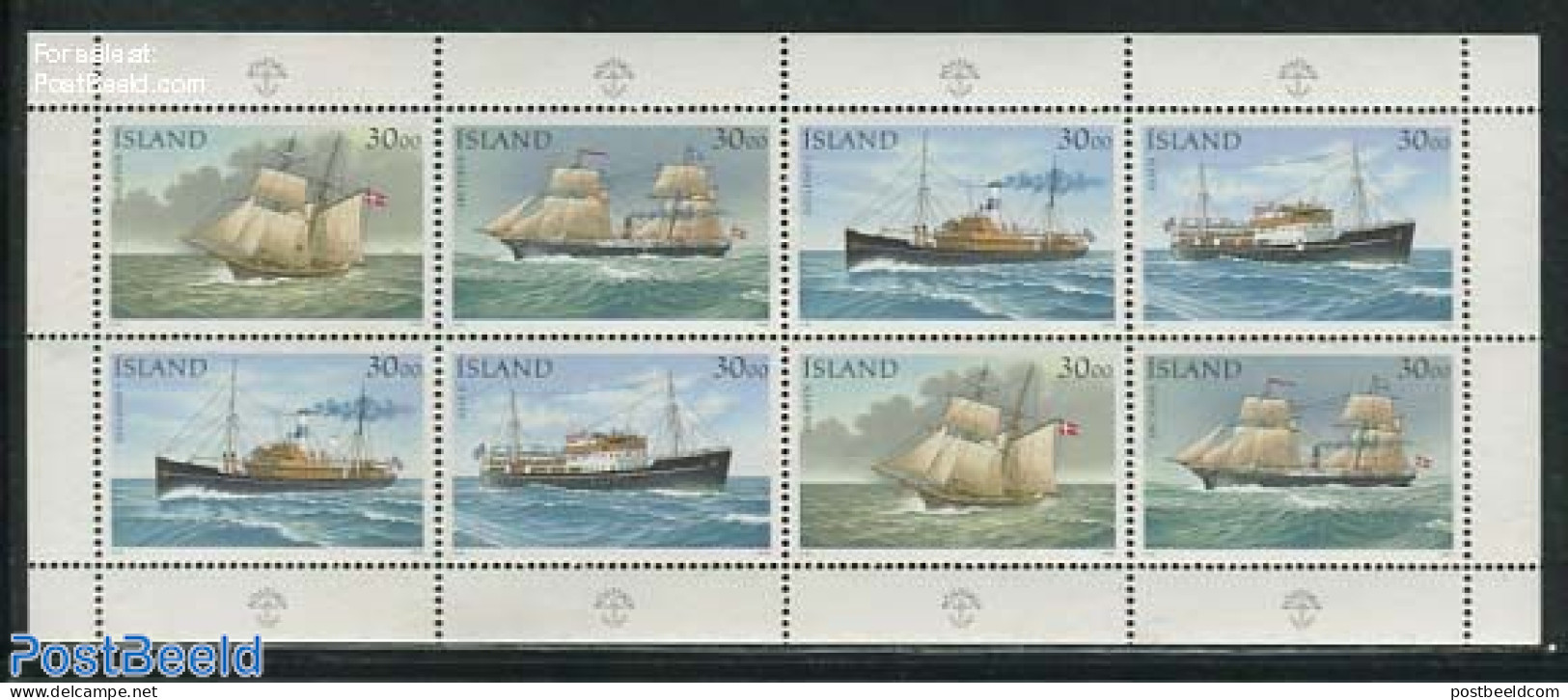 Iceland 1991 Postal Ships M/s, Mint NH, Transport - Stamp Day - Ships And Boats - Ungebraucht