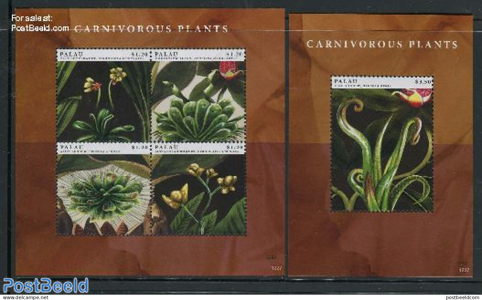 Palau 2012 Carnivorous Plants 2 S/s, Mint NH, Nature - Flowers & Plants - Autres & Non Classés