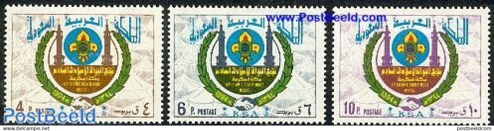 Saudi Arabia 1974 National Jamboree 3v, Mint NH, Sport - Scouting - Saudi Arabia