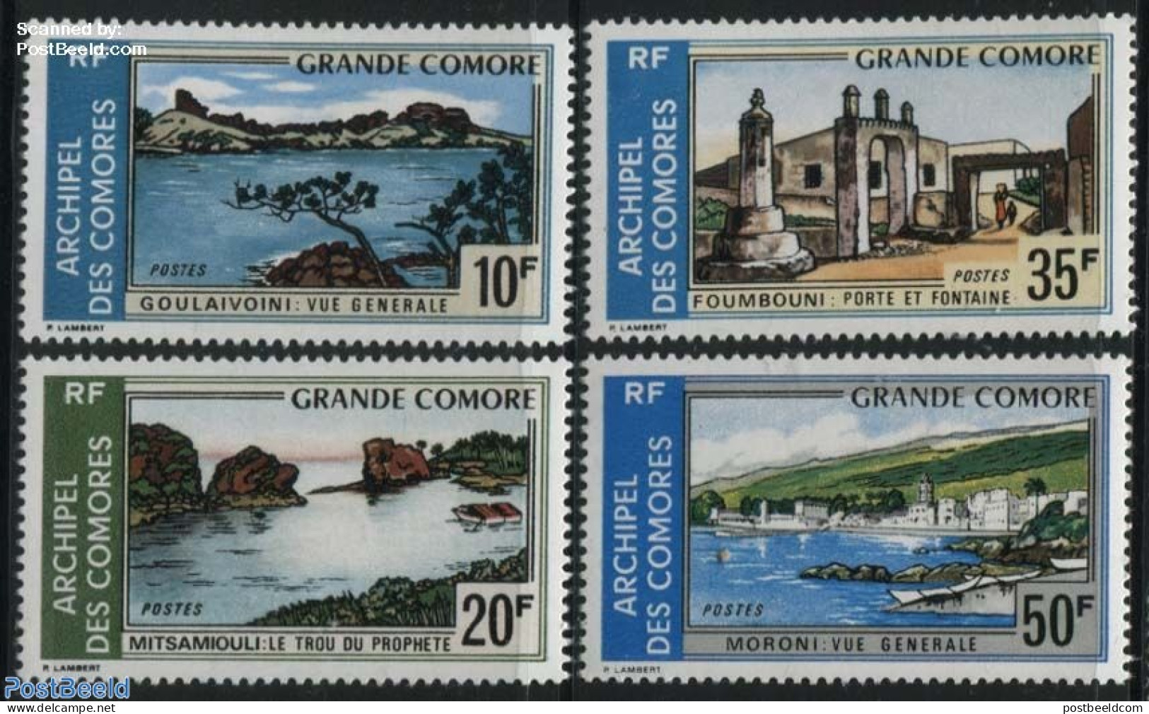 Comoros 1973 Grand Comore Views 4v, Mint NH, Nature - Various - Trees & Forests - Tourism - Rotary, Lions Club