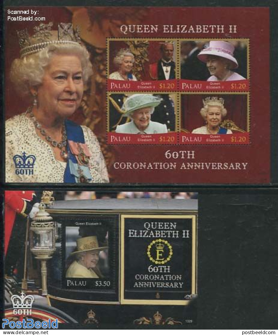Palau 2013 Diamond Coronation 2 S/s, Mint NH, History - Kings & Queens (Royalty) - Familles Royales