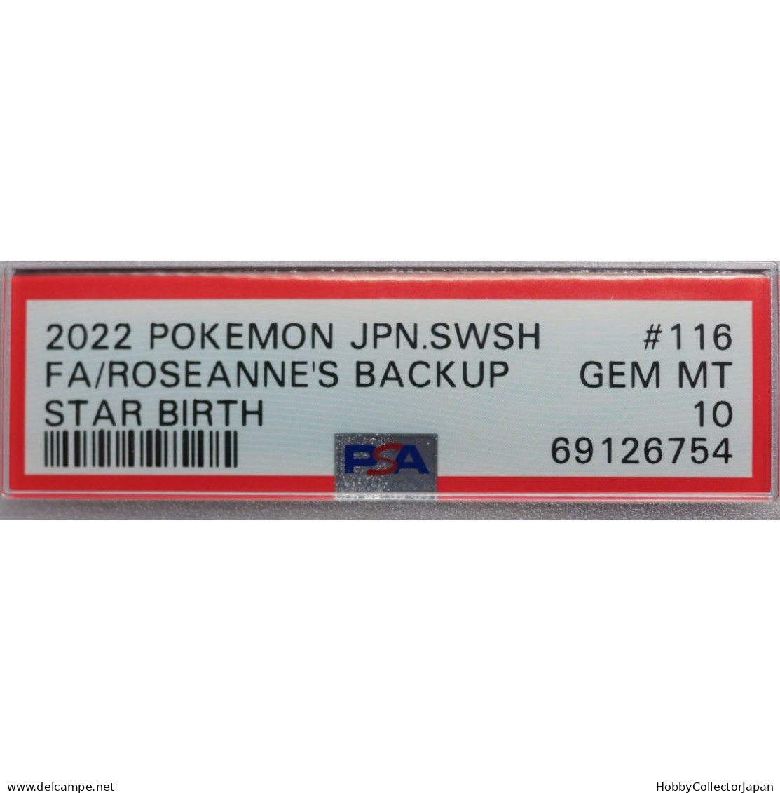 ROSEANNES'S BACKUP S9 F 116/100 SR PSA10 - Épée & Bouclier