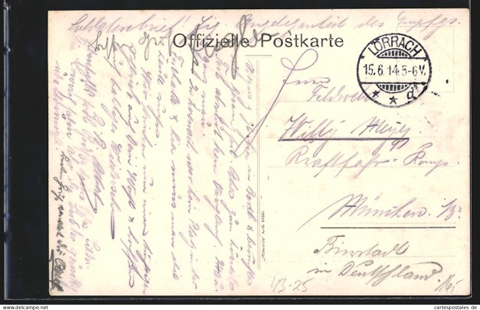Künstler-AK Basel, Intern. Sängerwettstreit Männerchor Concordia 1914  - Autres & Non Classés
