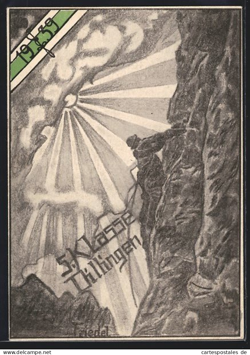 AK Dillingen, 5. Klasse 1939, Studentische Szene  - Autres & Non Classés