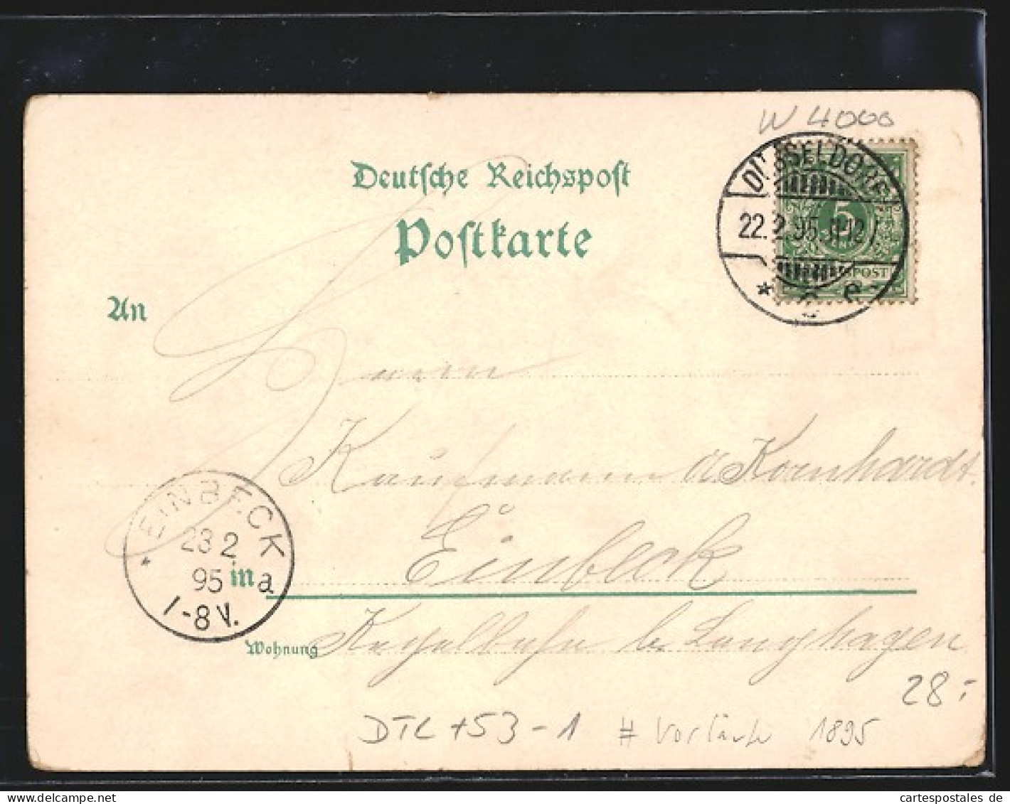 Vorläufer-Lithographie Düsseldorf, 1895, Ortsansicht Von Linken Rheinufer Aus, Brunnen In Der Königsallee  - Duesseldorf