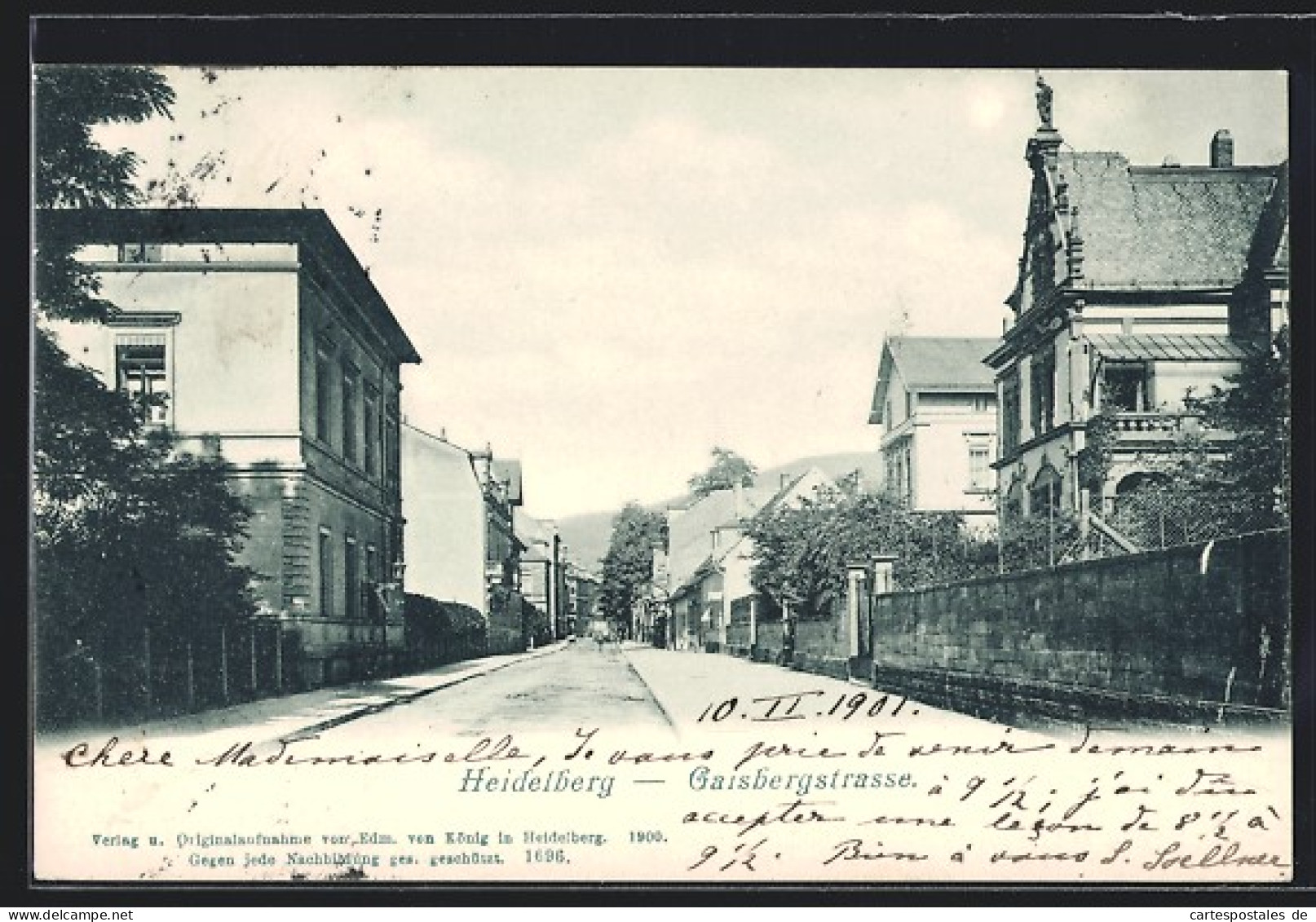 AK Heidelberg, Blick In Die Gaisbergstrasse  - Heidelberg