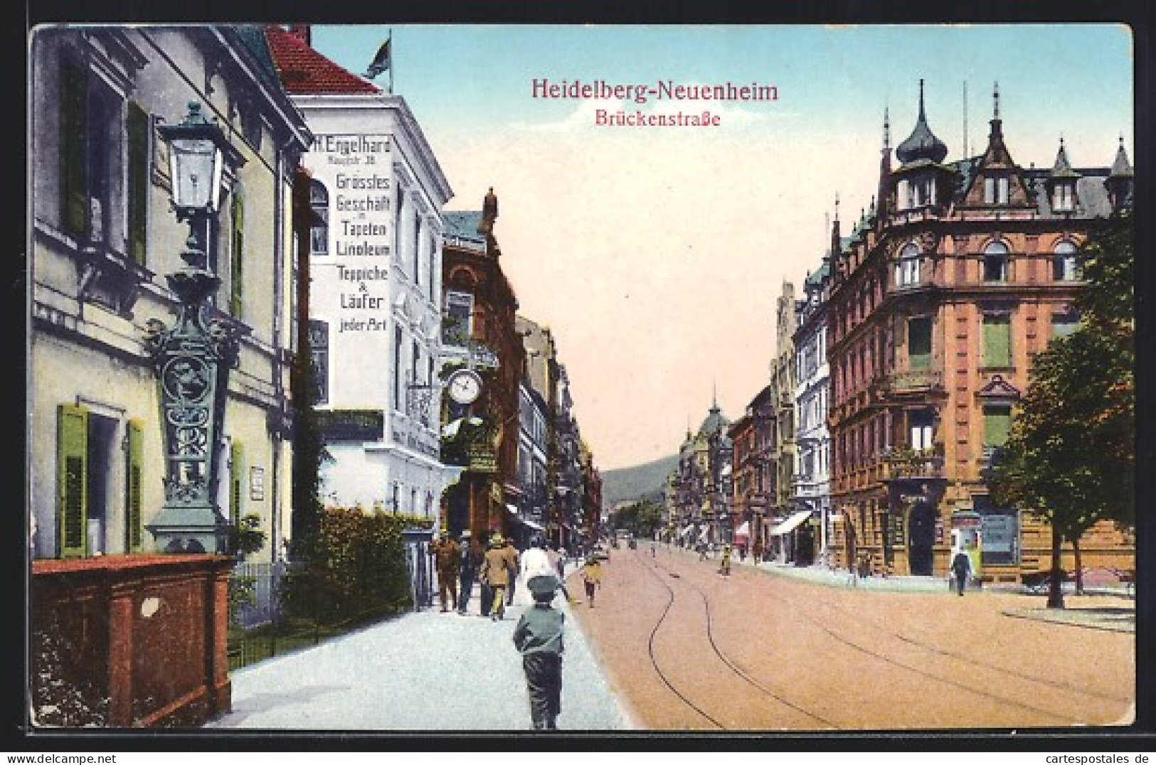 AK Heidelberg-Neuenheim, Blick In Die Brückenstrasse  - Heidelberg