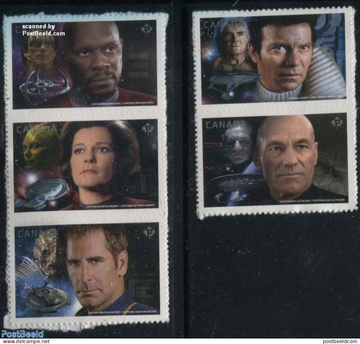 Canada 2017 Star Trek 5v S-a, Mint NH, Performance Art - Transport - Film - Movie Stars - Radio And Television - Space.. - Unused Stamps