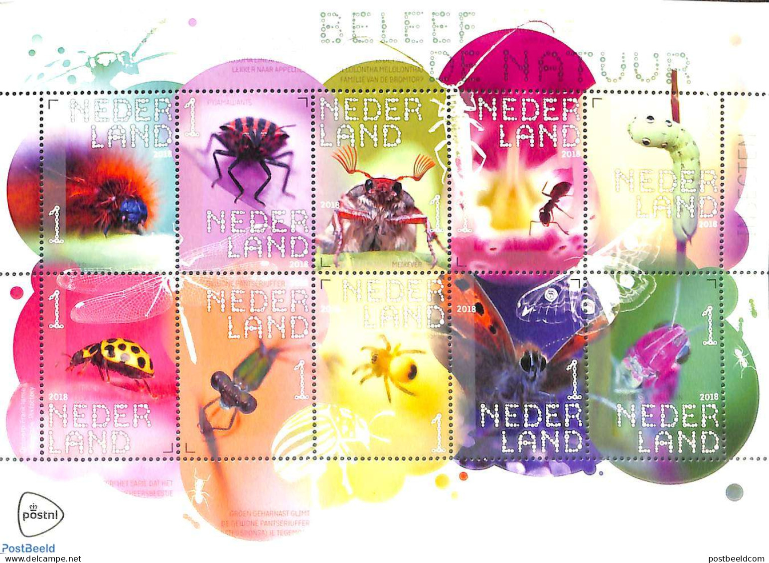 Netherlands 2018 Nature, Insects 10v M/s S-a, Mint NH, Nature - Insects - Nuevos