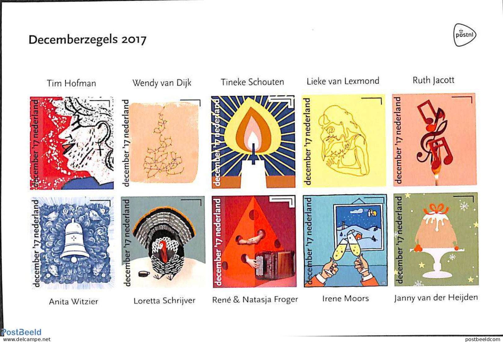 Netherlands 2017 Christmas 10v M/s, Mint NH, Religion - Christmas - Unused Stamps