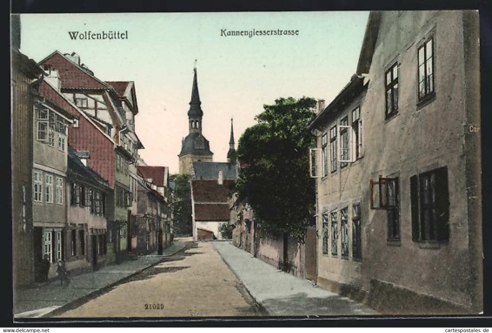 AK Wolfenbüttel, Kanngiesserstrasse Mit Blick Zur Kirche  - Wolfenbuettel