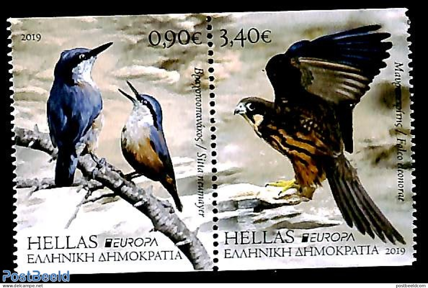 Greece 2019 Europa, Birds 2v From Booklet [:], Mint NH, History - Nature - Europa (cept) - Birds - Birds Of Prey - Neufs