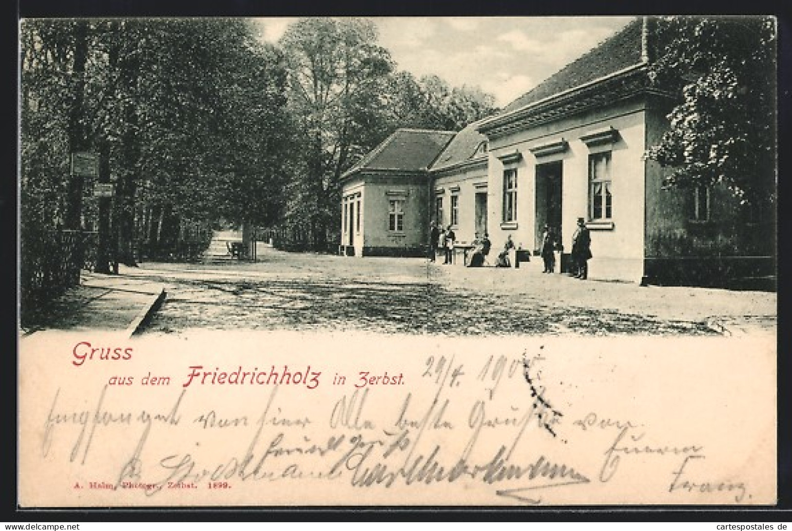 AK Zerbst, Gasthaus Friedrichholz  - Zerbst