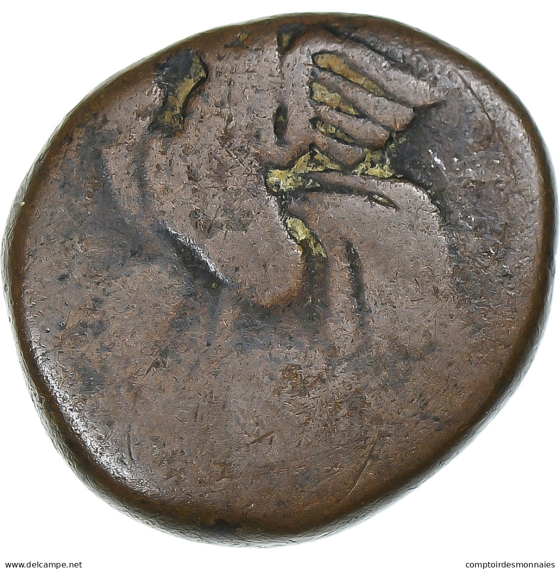 Inde Française , Doudou, (1836), Pondichéry, Coq, Bronze, B+ - Other & Unclassified
