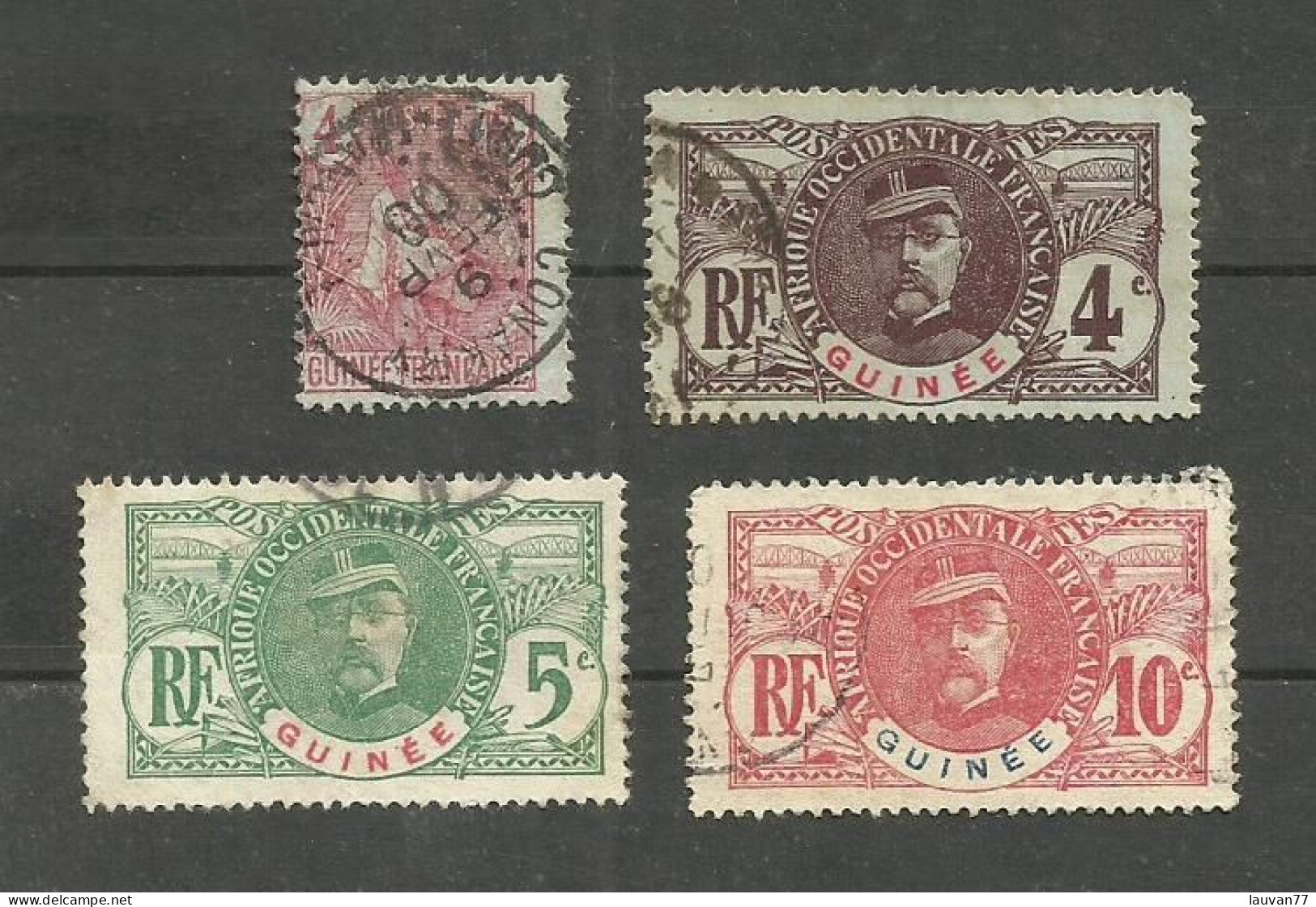 GUINEE N°20, 35 à 37 Cote 6.50€ - Used Stamps