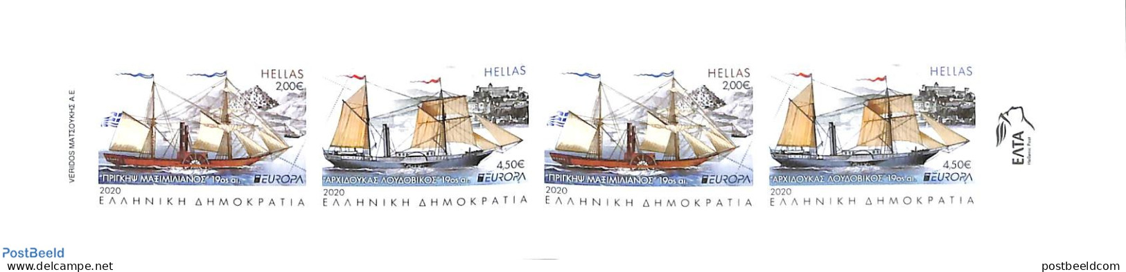 Greece 2020 Europa, Old Postal Roads Booklet, Mint NH, History - Transport - Europa (cept) - Post - Stamp Booklets - S.. - Neufs