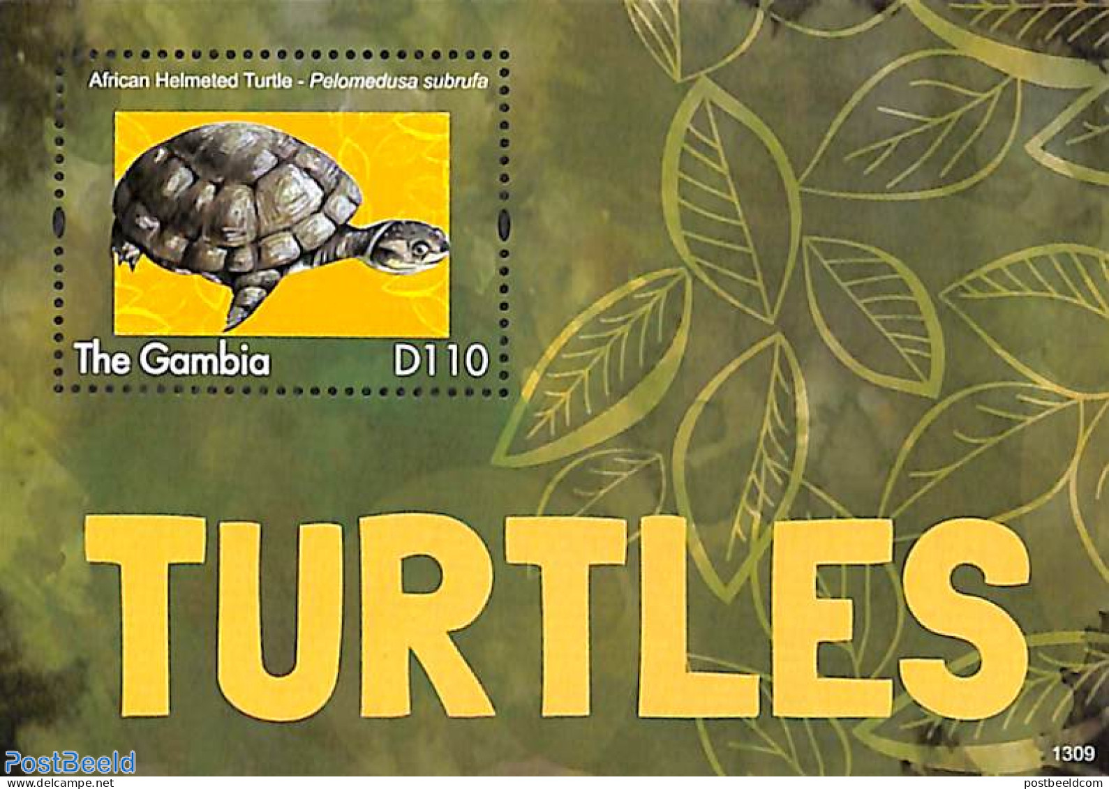 Gambia 2013 Turtles S/s, Mint NH, Nature - Reptiles - Turtles - Gambie (...-1964)