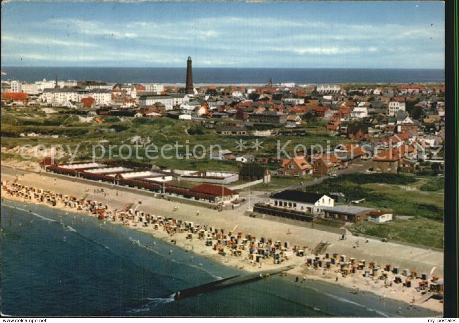 72597262 Borkum Nordseebad Suedstrand Fliegeraufnahme Borkum - Borkum