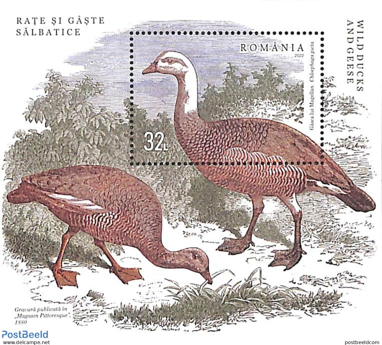 Romania 2022 Ducks & Gooses S/s, Mint NH, Nature - Birds - Ducks - Unused Stamps