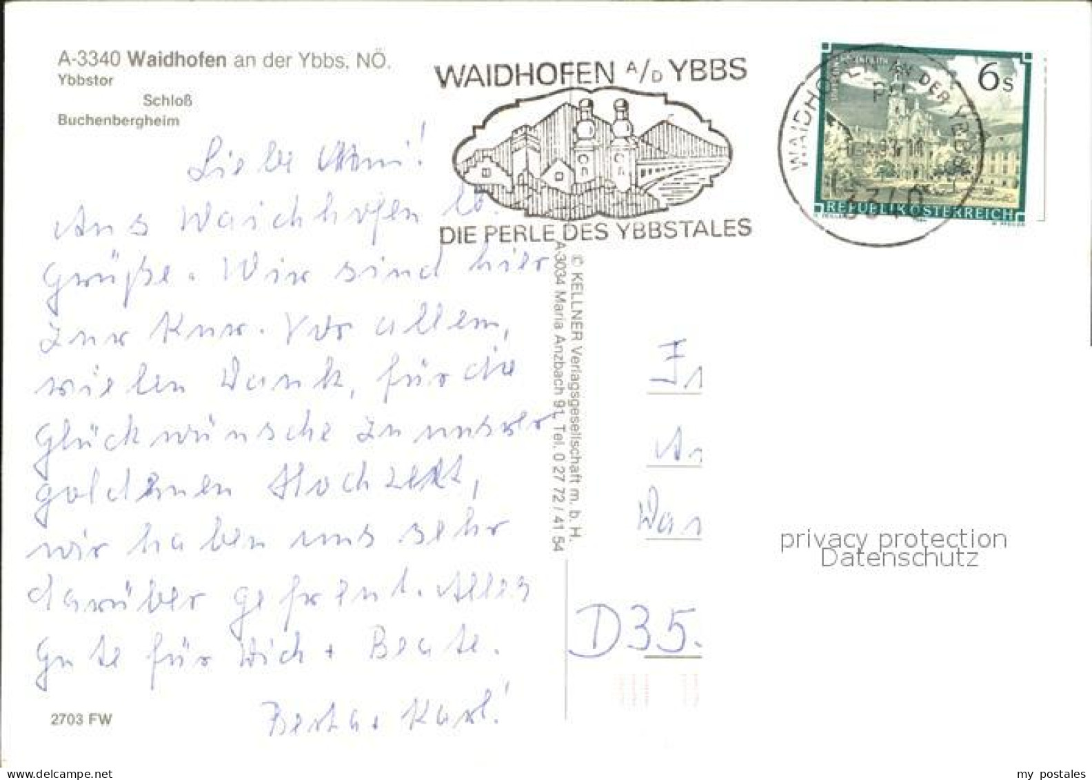 72597171 Waidhofen Ybbs Ybbstor Schloss Buchenbergheim Waidhofen An Der Ybbs - Sonstige & Ohne Zuordnung