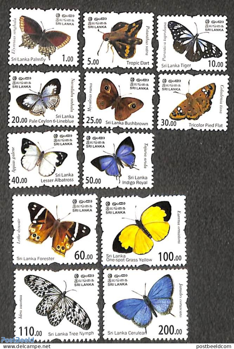 Sri Lanka (Ceylon) 2022 Butterflies 12v, Mint NH, Nature - Butterflies - Sri Lanka (Ceylon) (1948-...)