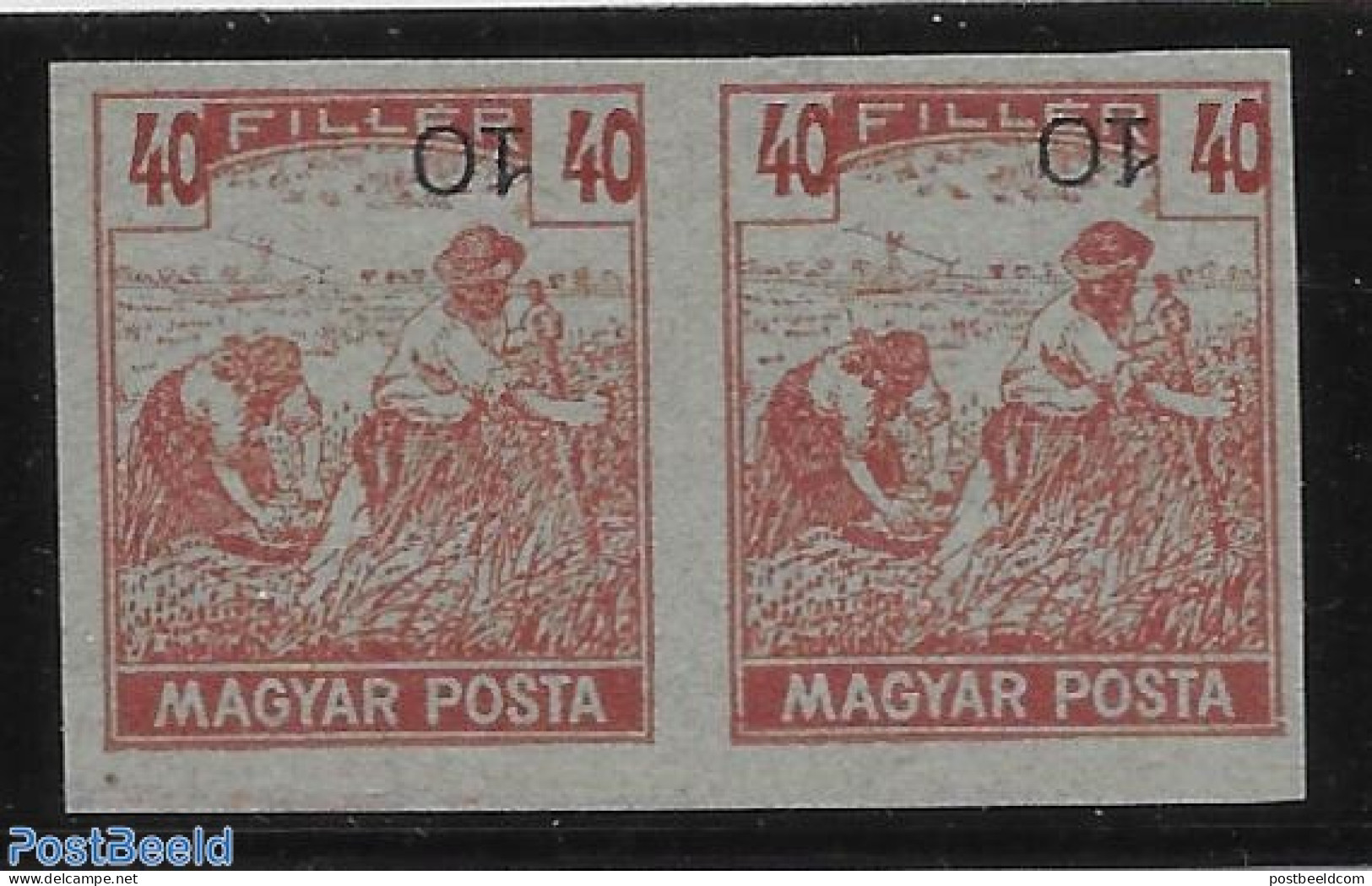 Hungary 1920 316 Proof In Pair, Issued Without Gum., Mint NH, Various - Errors, Misprints, Plate Flaws - Unused Stamps