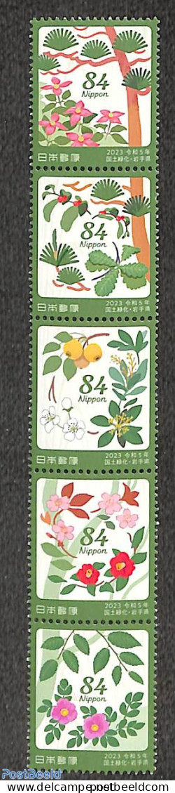 Japan 2023 Reforestation 5v [::::], Mint NH, Nature - Trees & Forests - Unused Stamps
