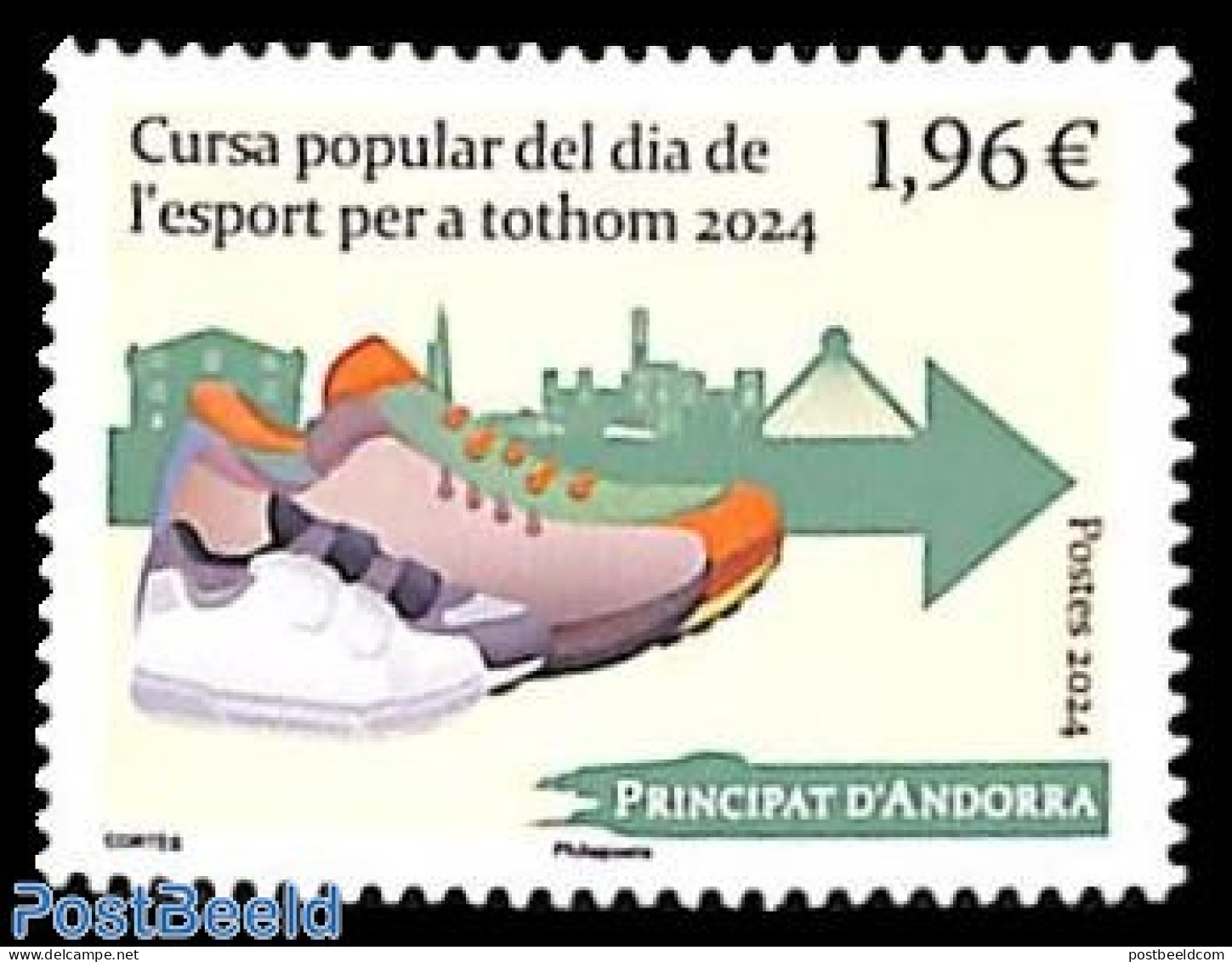Andorra, French Post 2024 Popular Sport Race 1v, Mint NH, Sport - Sport (other And Mixed) - Neufs