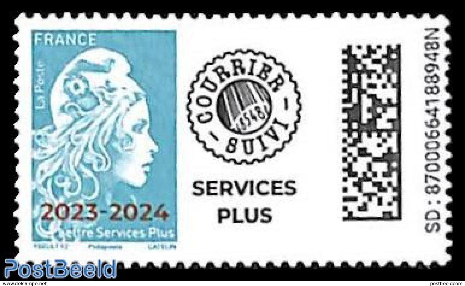 France 2024 Marianne Service Overprint 2023-2024 1v, Mint NH - Ungebraucht