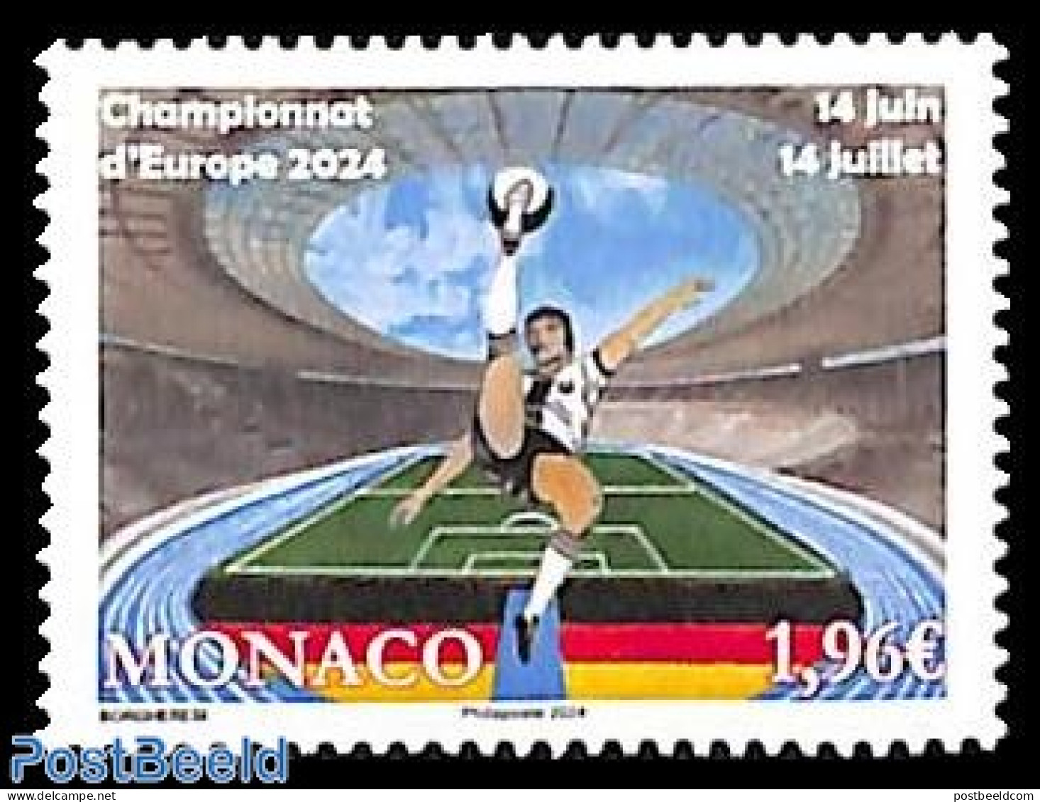 Monaco 2024 EC Football 1v, Mint NH, Sport - Football - Ungebraucht