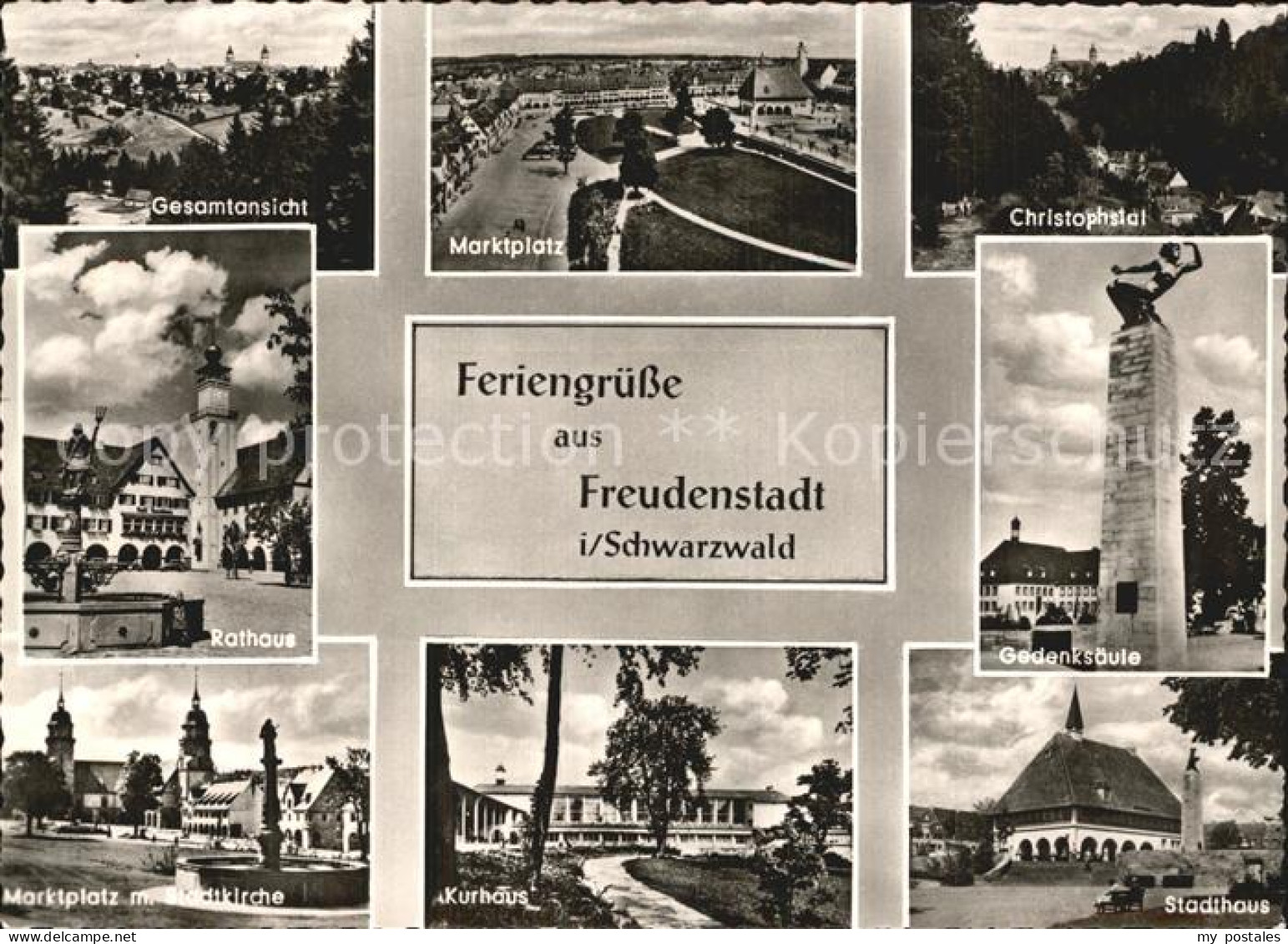 72596613 Freudenstadt Gesamtansicht Rathaus Marktplatz Mit Stadtkirche Kurhaus S - Freudenstadt