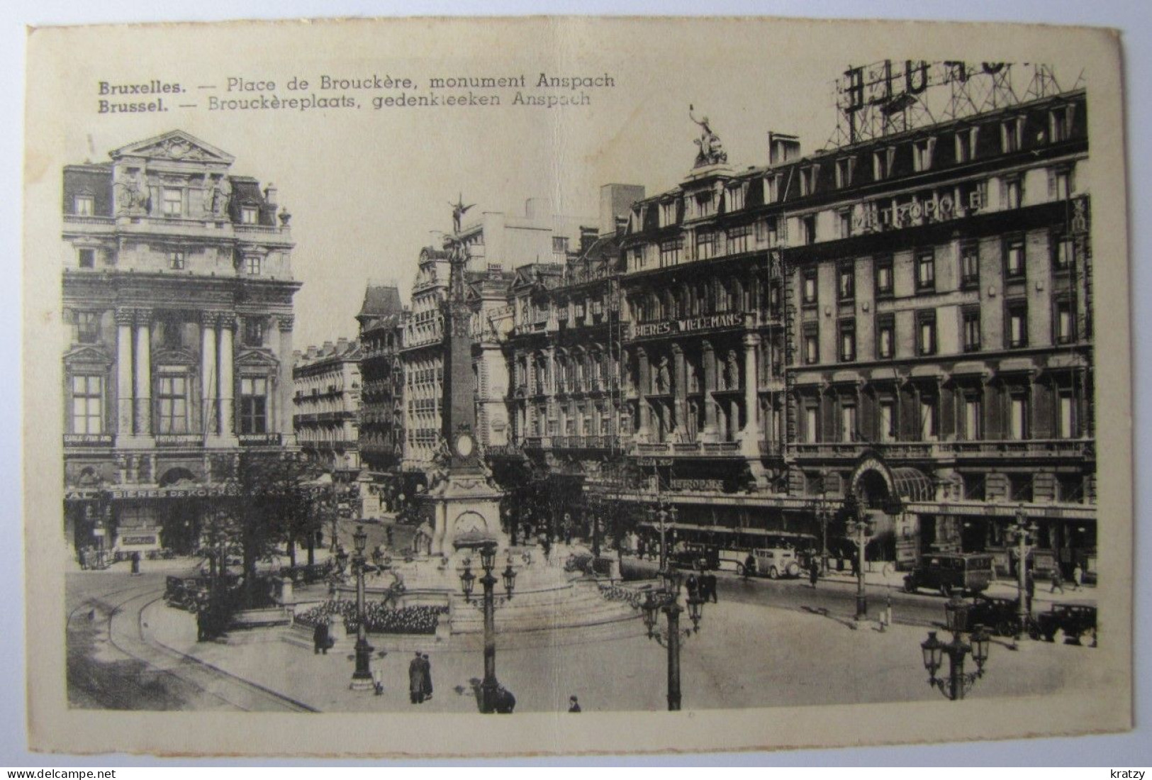BELGIQUE - BRUXELLES - Place De Brouckère Et Monument Anspach - Piazze