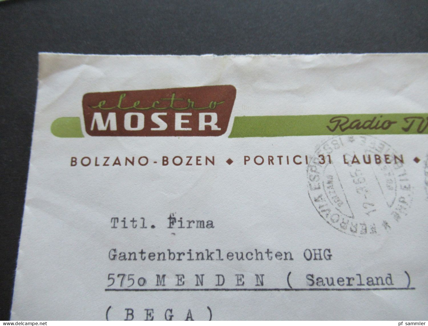 Italien 1963 - 1965 Kl. Belegeposten Teils Firmenbriefe 5 Stk. Auslandsbriefe / Espresso Eilbote Nach Menden Sauerland - 1961-70: Marcophilia