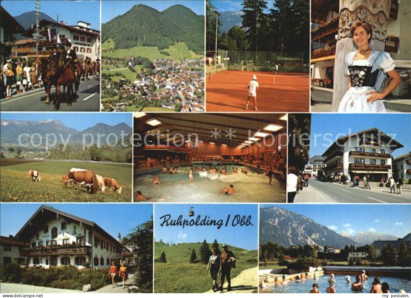 72595803 Ruhpolding Teilansichten Festumzug Trachten Hallenbad Wandern Kuehe Ruh - Ruhpolding