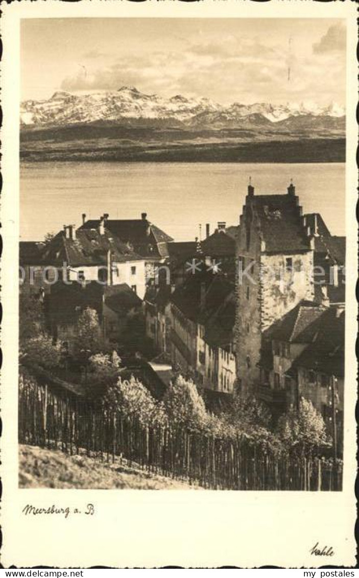 72595712 Meersburg Bodensee Ortsansicht Mit Alpenpanorama Meersburg - Meersburg