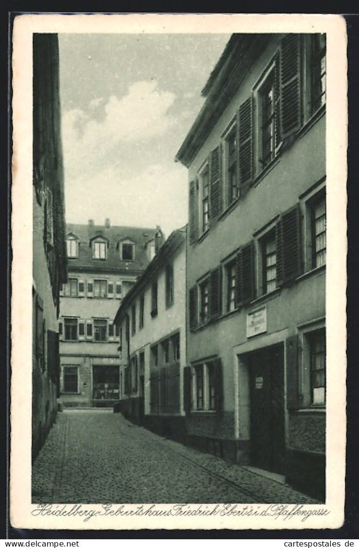 AK Heidelberg, Geburtshaus Friedrich Ebertis I. D. Pfaffengasse  - Events