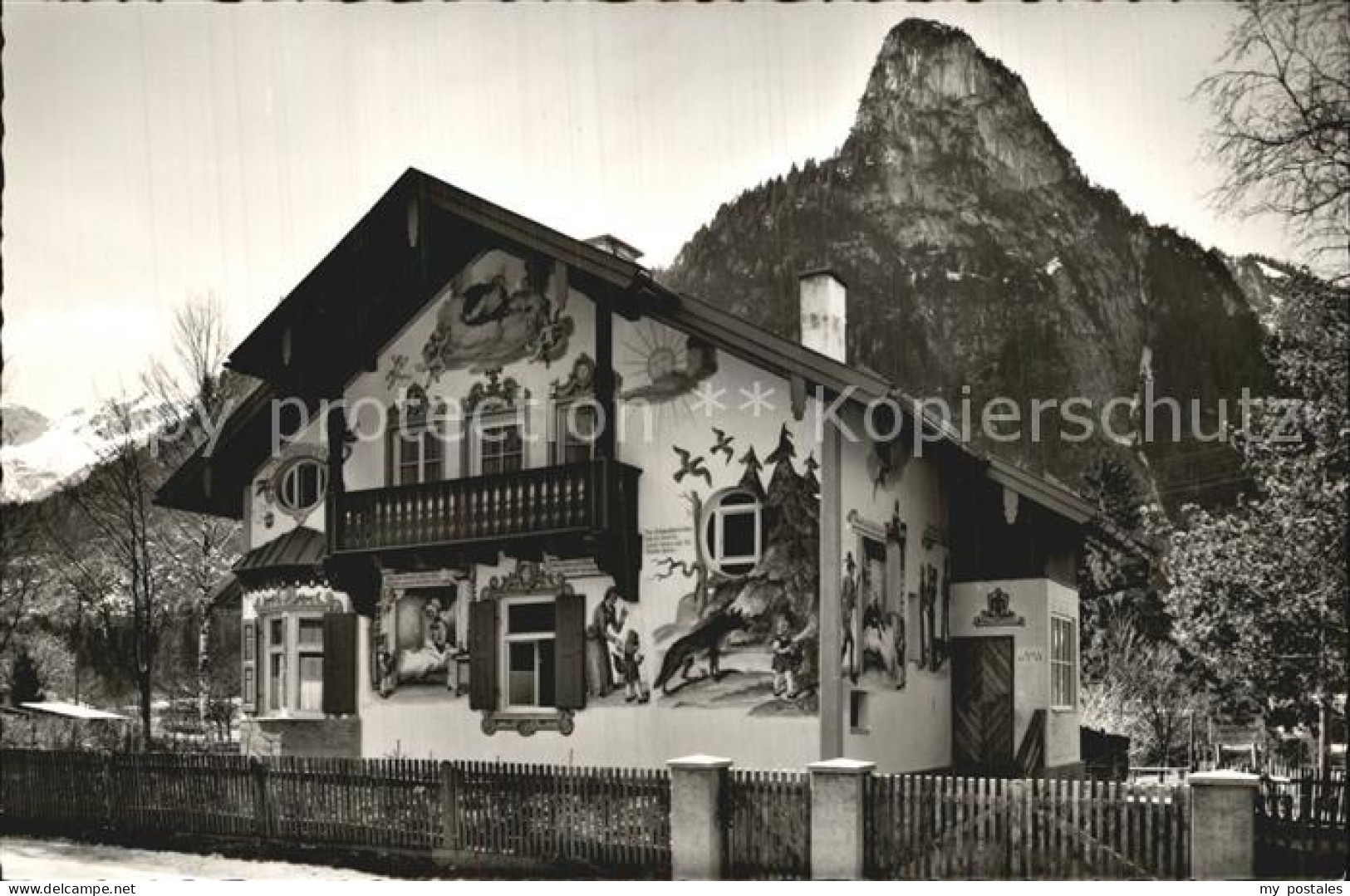 72595693 Oberammergau Rotkaeppchenhaus Fassadenmalerei Oberammergau - Oberammergau