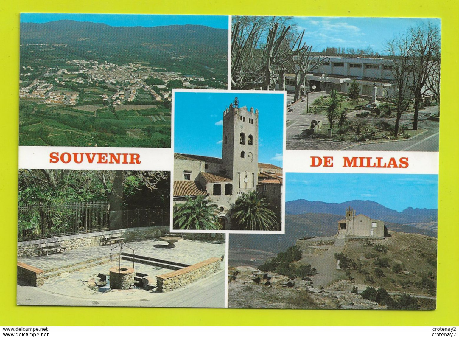 66 Souvenir De MILLAS Divers Aspects En 5 Vues De 1989 Puits - Millas