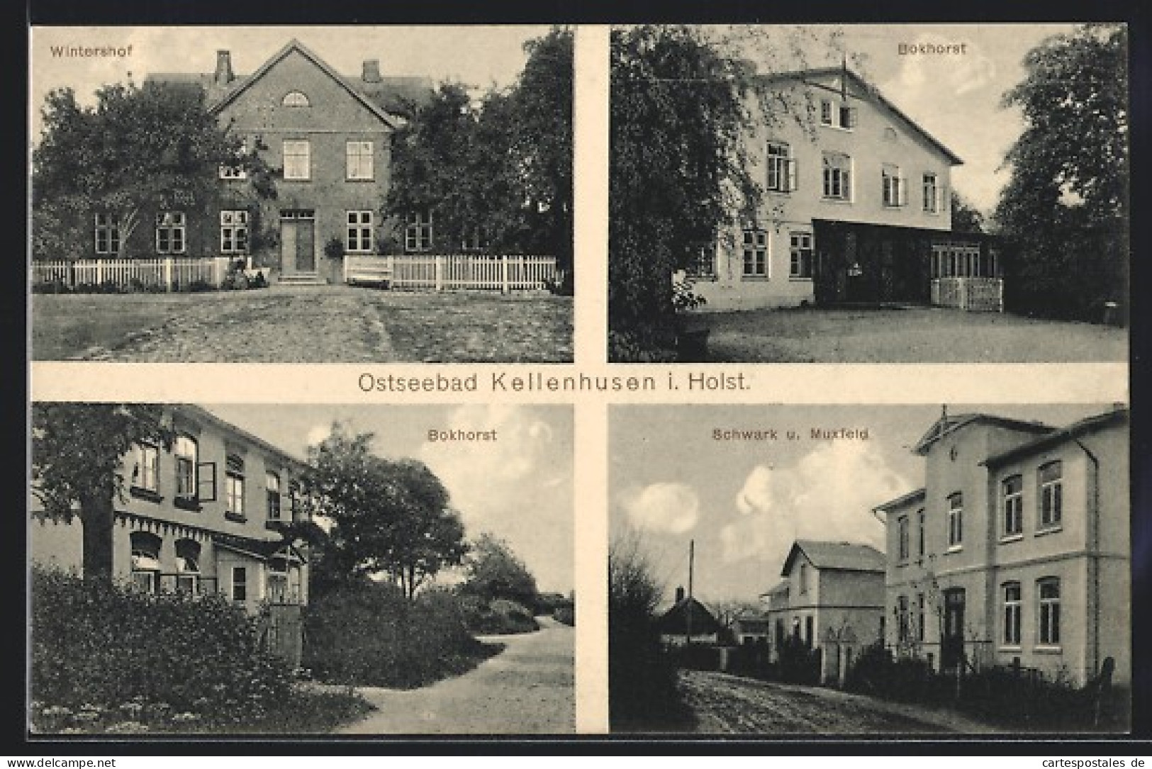 AK Kellenhusen I. Holst., Hotel-Pensionen Wintershof, Bokhorst Sowie Schwark Und Muxfeld  - Kellenhusen