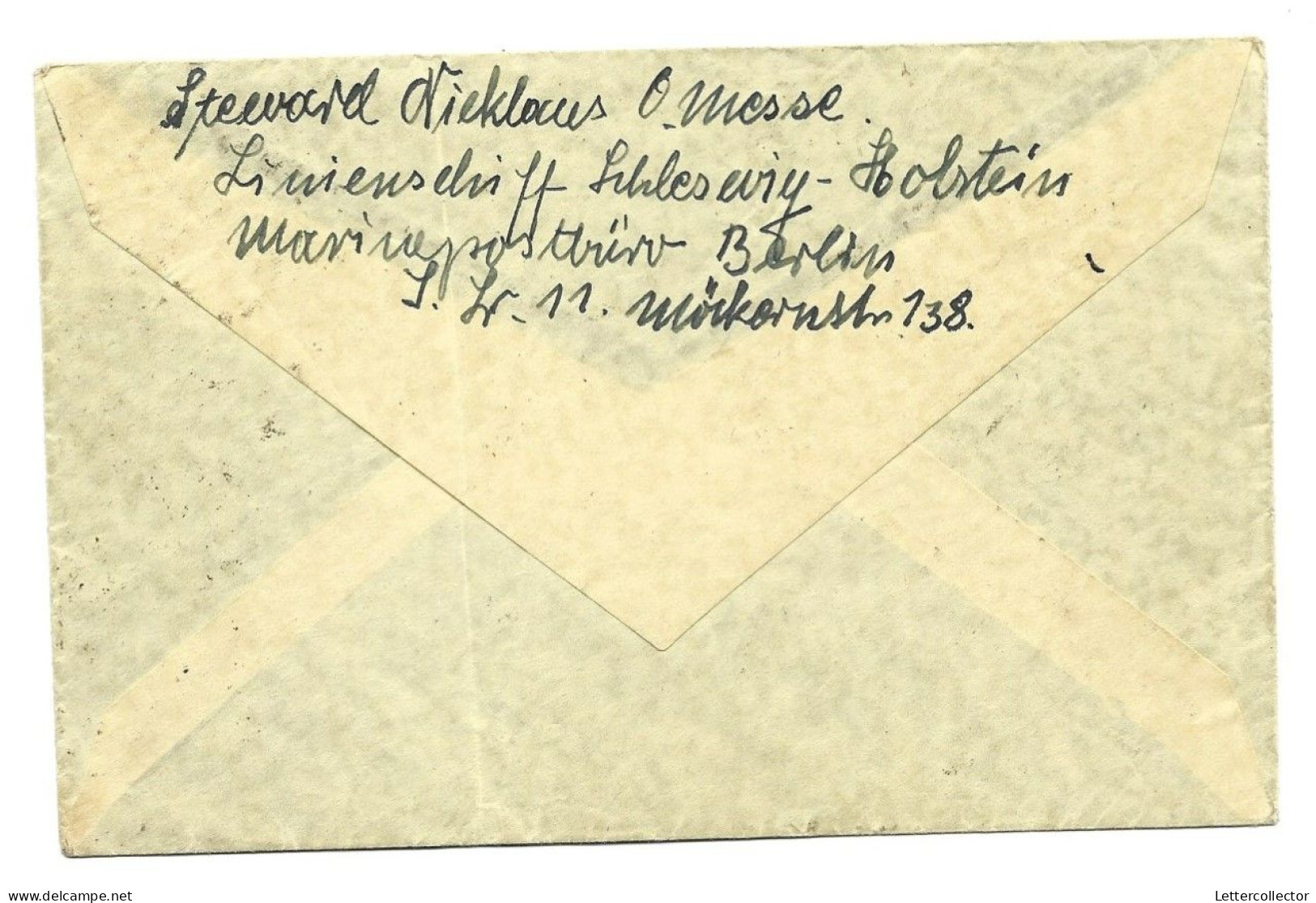 Feldpost Marine Linienschiff Schleswig Holstein Arrecife Spanien Bürgerkrieg 1937 Zensur - Feldpost World War II