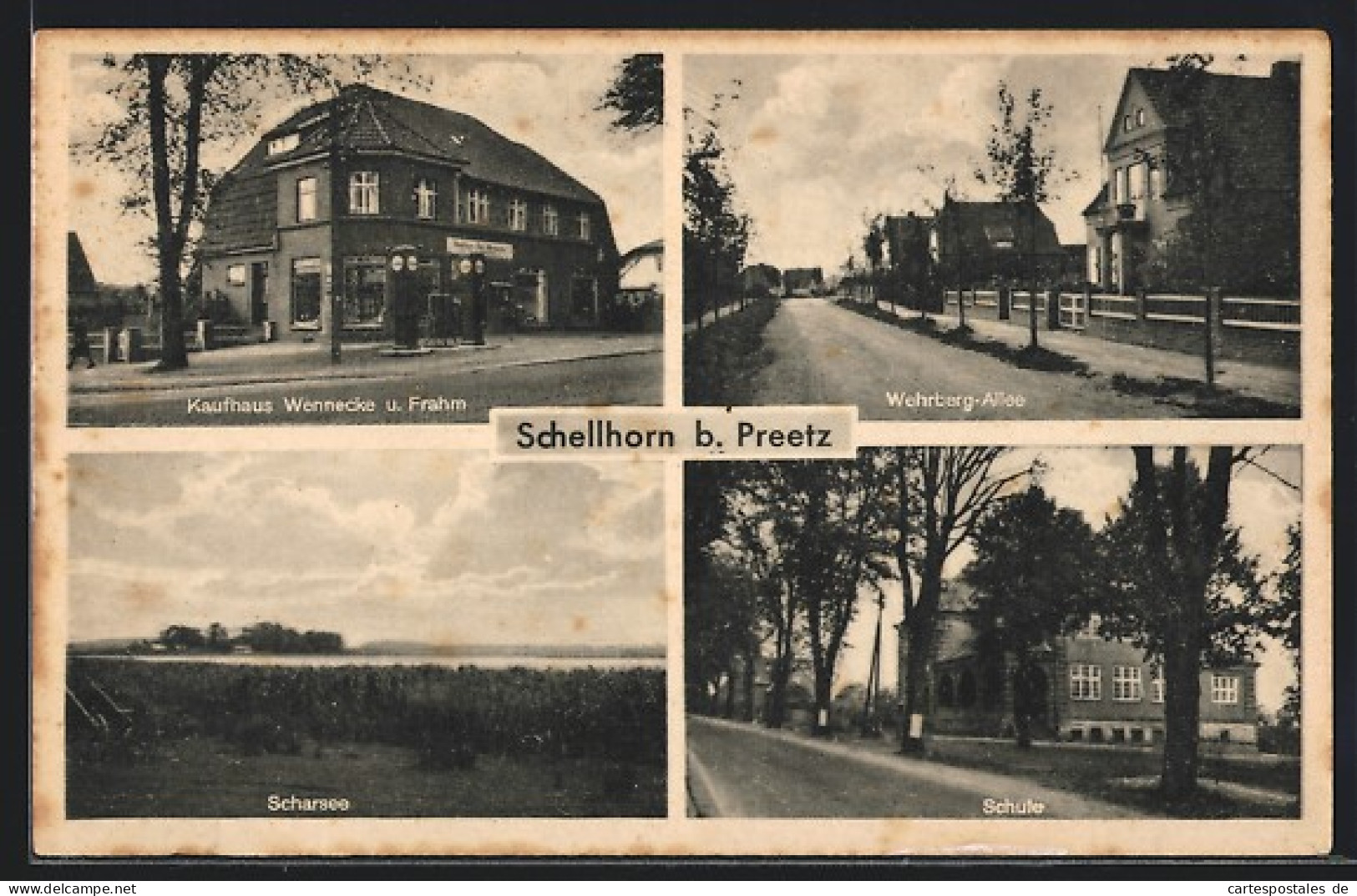 AK Schellhorn Bei Preetz, Kaufhaus Wennecke U. Frahm, Wehrberg-Allee  - Preetz