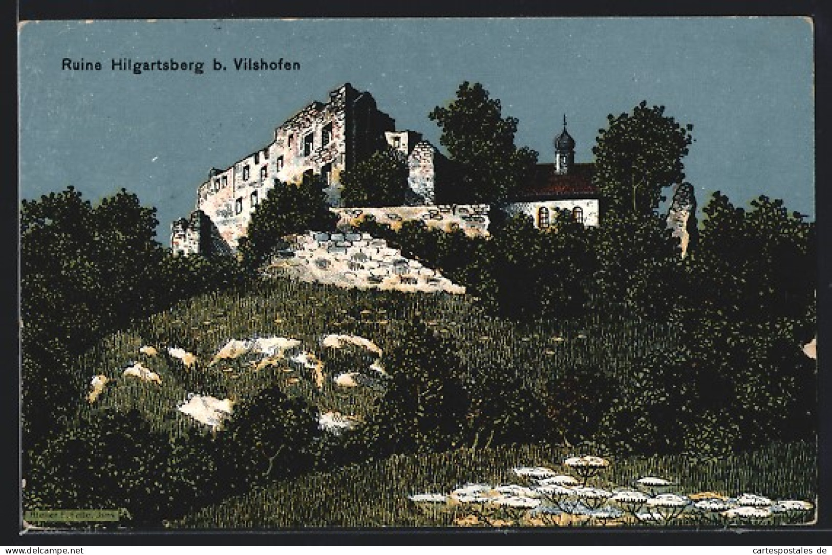 AK Vilshofen, Ruine Hilgartsberg  - Vilshofen