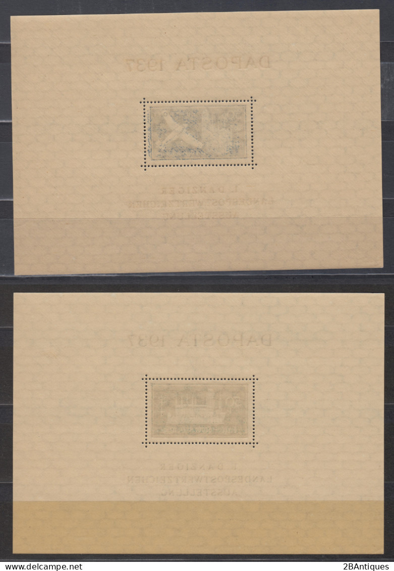 DANZIG 1937 - Block 1 + 2 Postfrisch MNH** XF - Mint