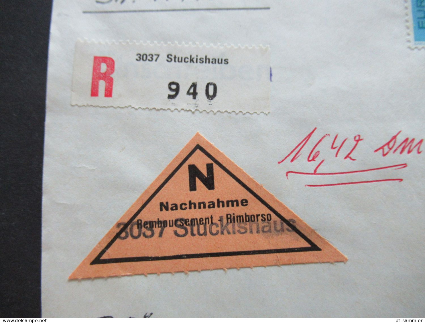 Schweiz 1965 Einschreiben Nachnahme Gestempelter Remboursement Nachnahme Zettel Mit L1 3037 Stuckishaus - Briefe U. Dokumente