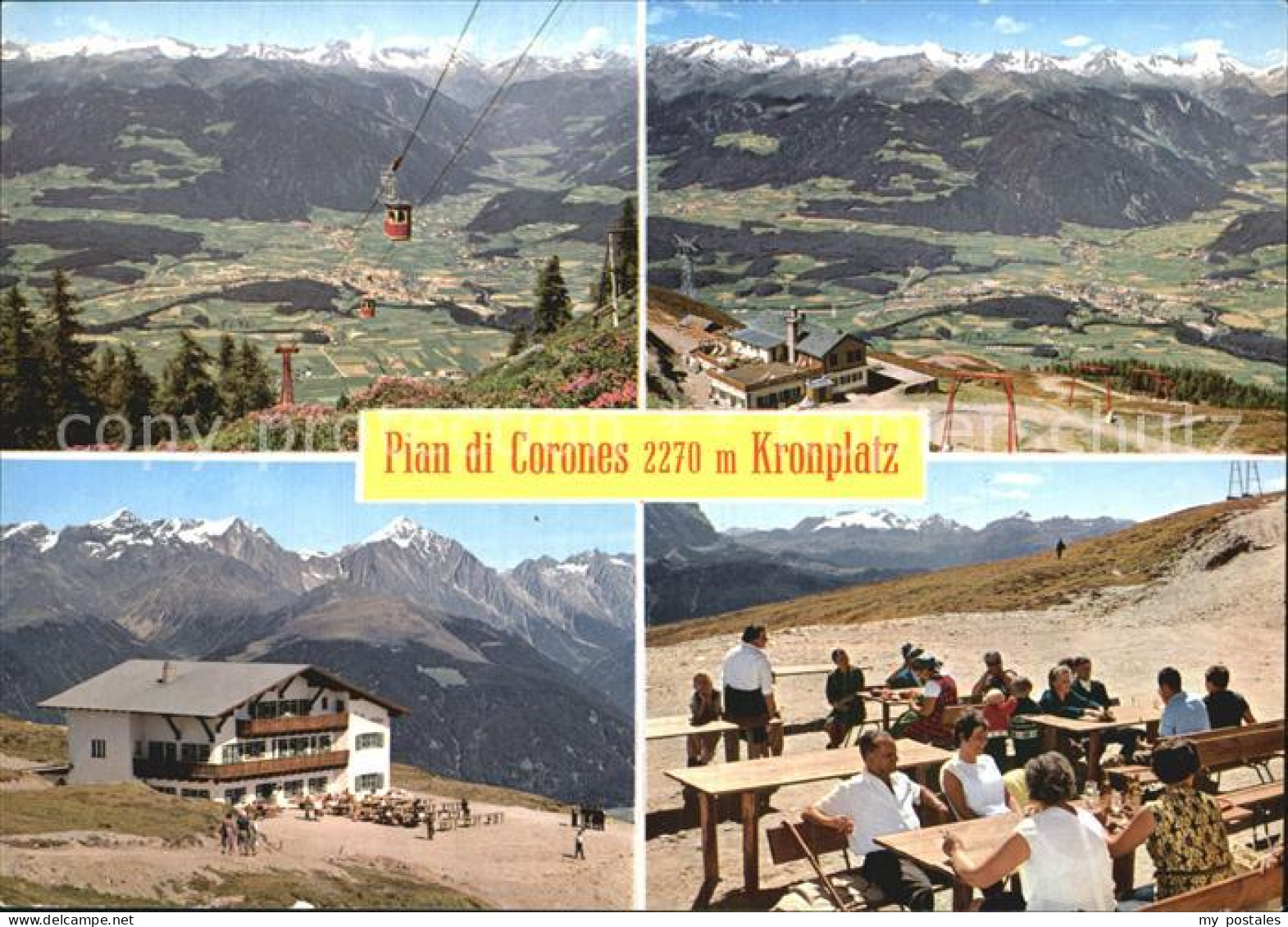 72593719 Bruneck Kronplatz Seilbahn Gasthaus Terrasse Pustertal - Sonstige & Ohne Zuordnung