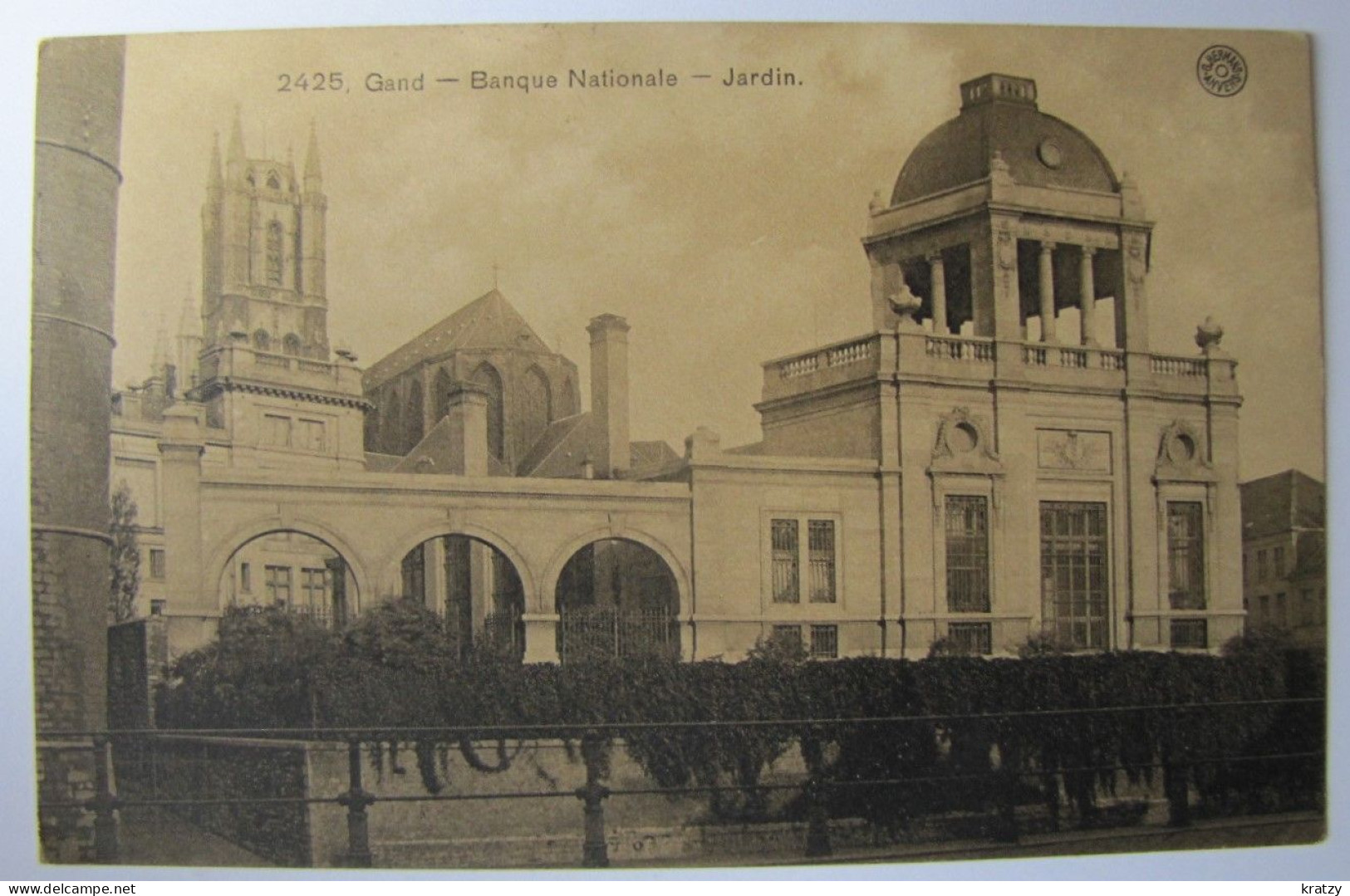 BELGIQUE - FLANDRE ORIENTALE - GENT (GAND) - Banque Nationale - Jardin - 1910 - Gent