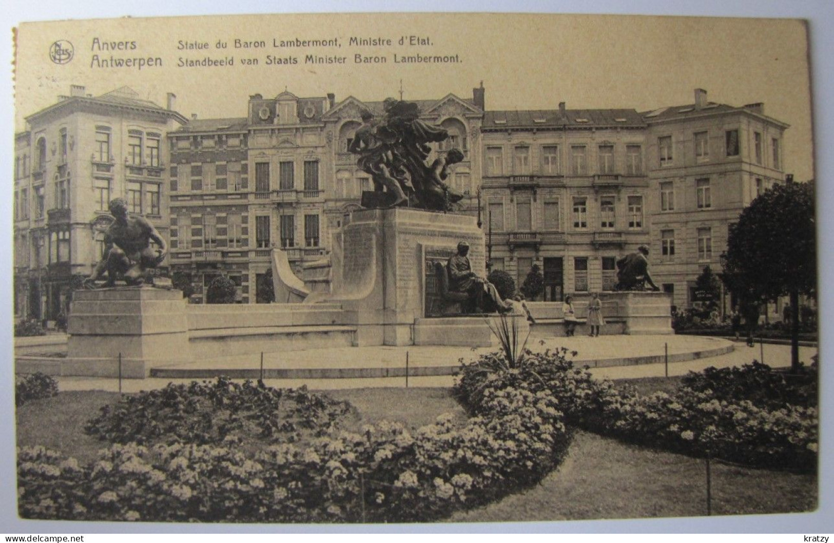 BELGIQUE - ANVERS - ANTWERPEN - Statue Du Baron Lambermont, Ministre D'Etat - 1928 - Antwerpen
