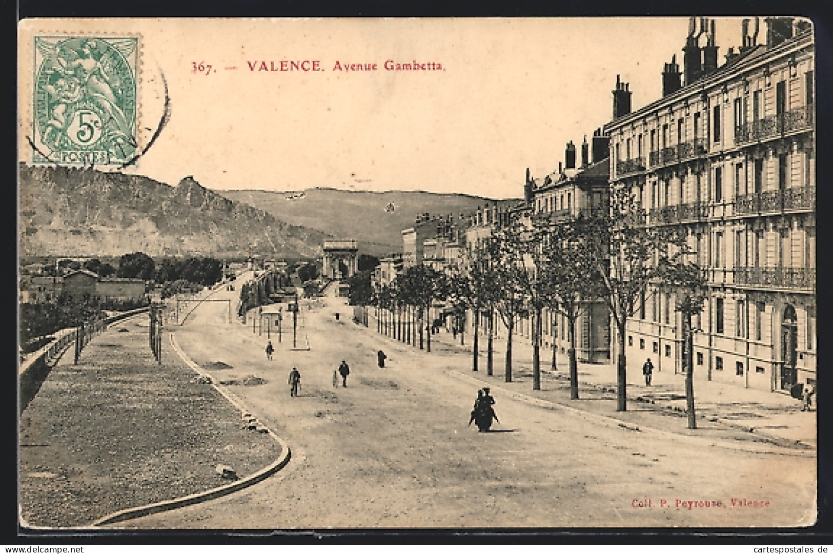 CPA Valence, Avenue Gambetta  - Valence