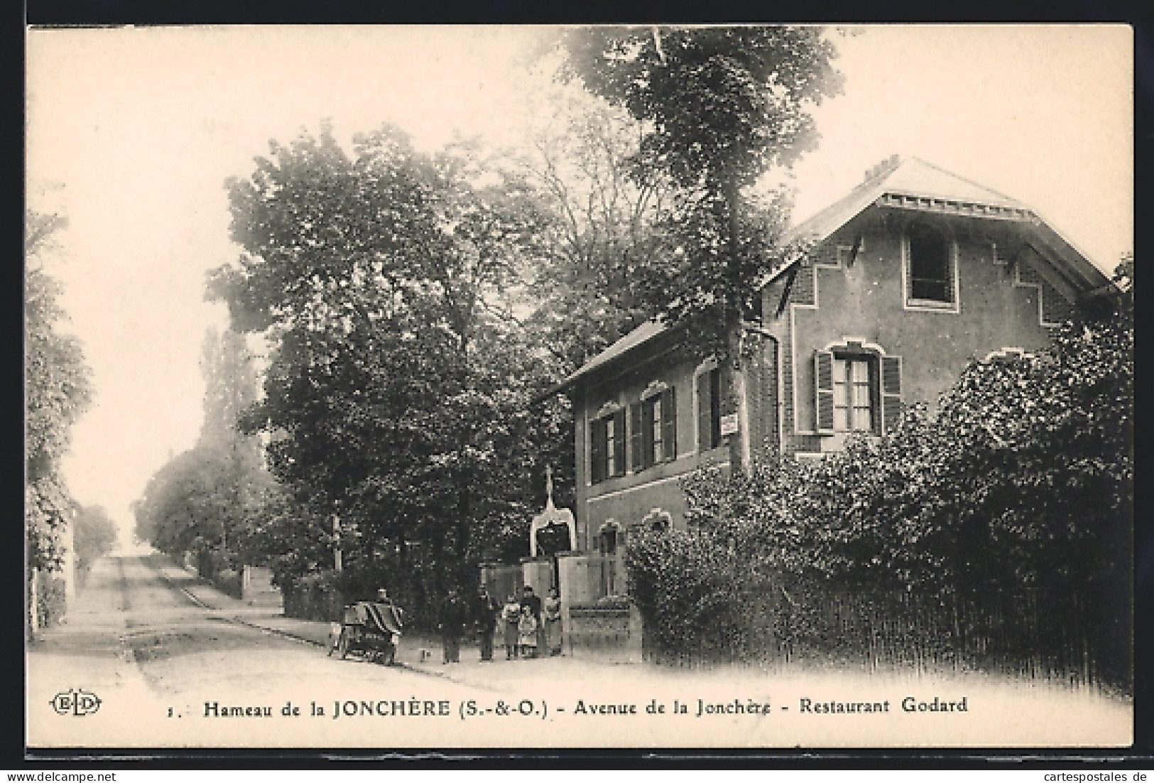 CPA La Jonchère, Avenue De La Jonchère, Restaurant Godard  - Autres & Non Classés